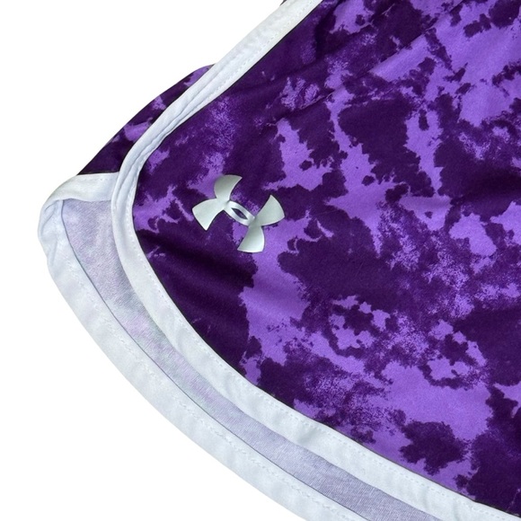 Under Armour Heat Gear Loose Women’s Shorts Large Purple Athletic Sports Gym - Picture 2 of 7
